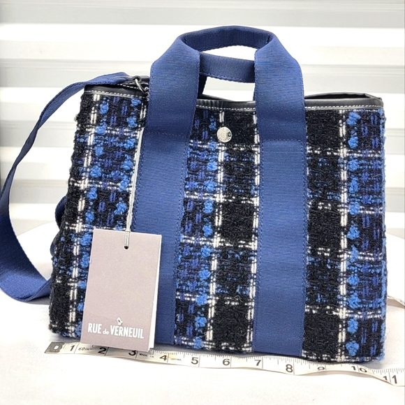 Rue De Verneuil Handbags - Blue and Black Women's Bag